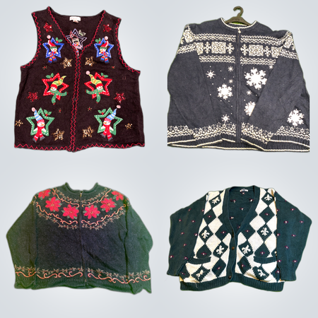 Christmas Sweater & Cardigan Bundle: Crystal-Knit, Northern Traditions, Croft & Barrow & More