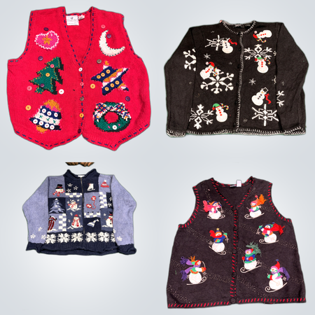 Christmas Sweater Bundle: 40+ Snowman & Holiday Knit Cardigans from Top Brands