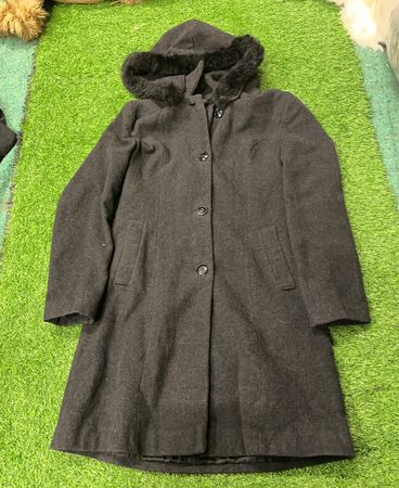 Gray Hooded Coat