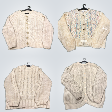 Cream Knitwear Sweater Bundle