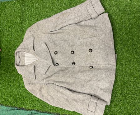 Gray Double-Breasted Pea Coat