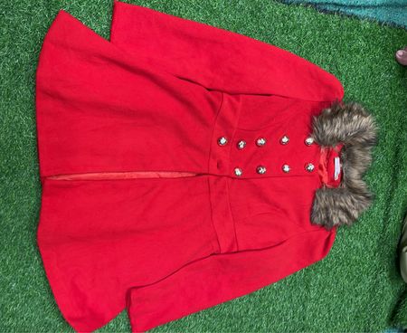 Red Fur-Trimmed Coat