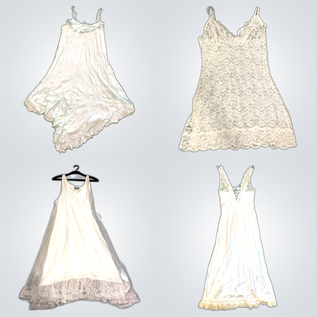 White Lace & Satin Dress Bundle - Etam, aHu & More