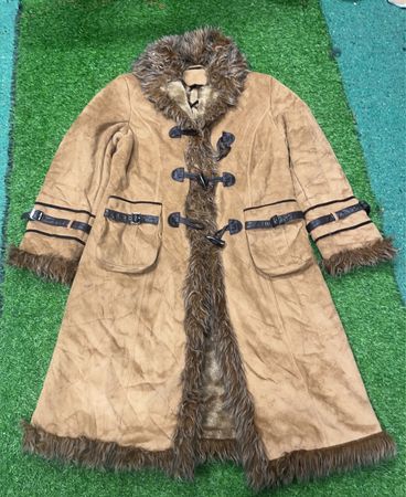 Fur Trimmed Long Coat
