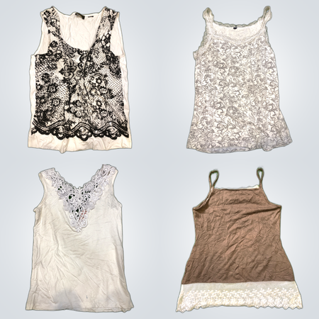 Y2K Lace Trim Camisoles