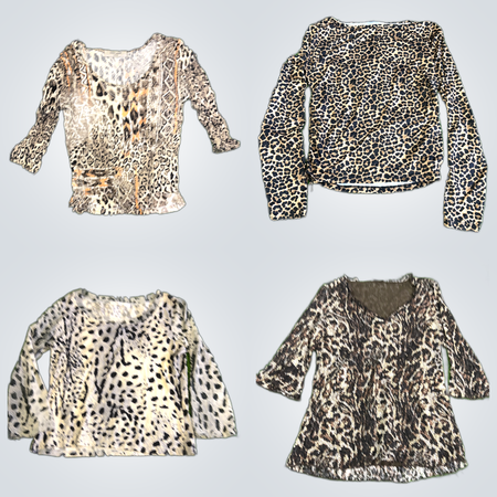 Y2K Animal Print Blouses