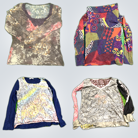 Desigual, Chloé & More Top 13 Pc Printed Blouse Bundle