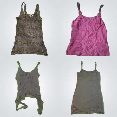 Basic Camisoles Y2K Beaded Tops