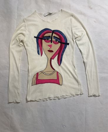 Cache Cache Graphic Long Sleeve Top