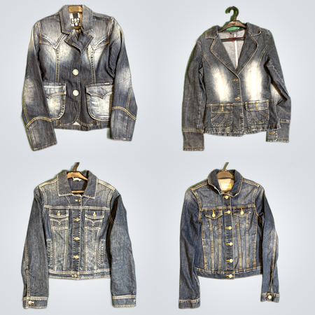 Y2K Denim Racer Jacket