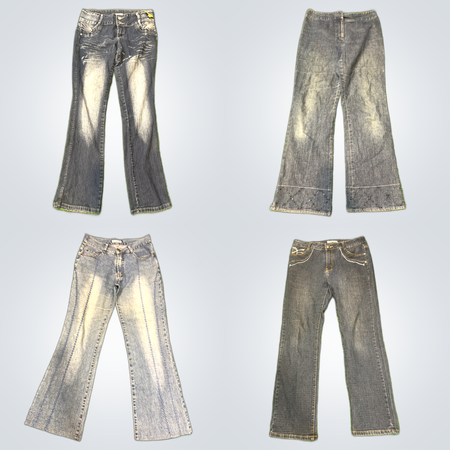 5-Pack Distressed and Embroidered Jeans