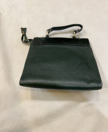 Grüne Lederhandtasche