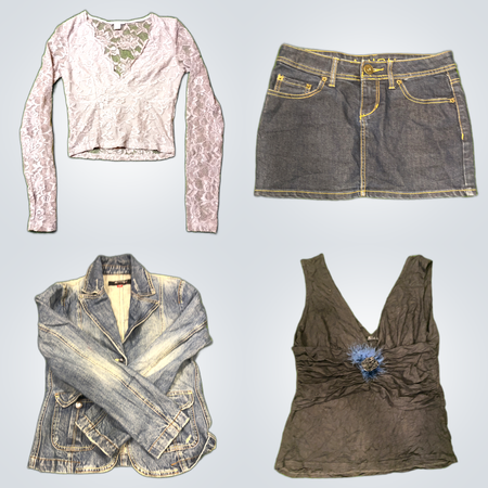 Amisu Y2K Sheer Blouses