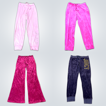 Juicy Couture Velour Sweatpants Bundle - 6 Piece Pink & Soft Track Pants Set