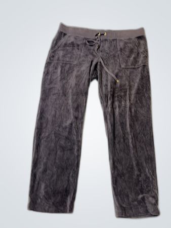 Pantalones de velour gris Juicy Couture