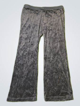 ジュシー・クチュール ブラック・ベルベット・スウェットパンツ