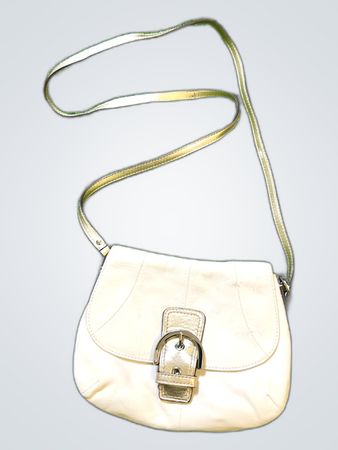 White Leather Shoulder Bag