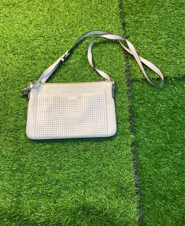 Unbranded Perforated Leather Crossbody Bag