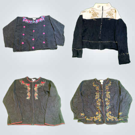 Embroidered Cardigan Bundle: KENAR, Dressbarn, TU & More Sweaters