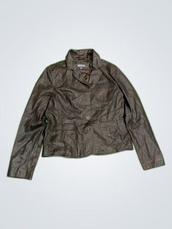 Kenneth Cole Reaction Brown Leather Jacket