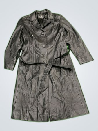 Lally Leather Trench Coat