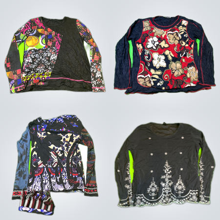 Long Sleeve Printed Blouses