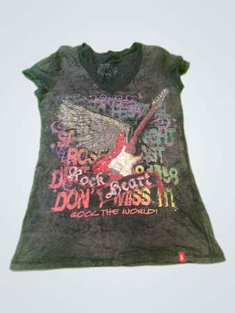 T-Shirt with Guitar Design