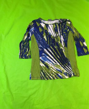 Leslie Fay Printed Long-Sleeve Blouse