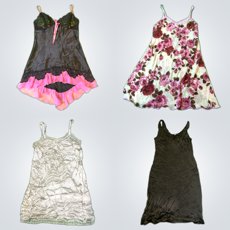 Lace & Slip Dress Bundle - 10 Piece Women's Chemise & Camisole Set