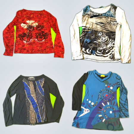 Top Brands Long Sleeve Tops & Blouses Bundle of 10