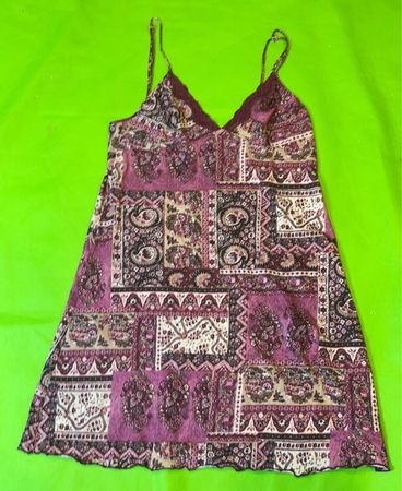 Bedrucktes Satin-Nachthemd