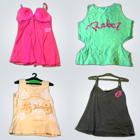 Fashion Bundle: 10-Piece Mix of Lace, Graphic & Logo Tops from Top Brands