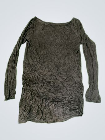 Unbranded Black Long Sleeve Boat Neck Blouse