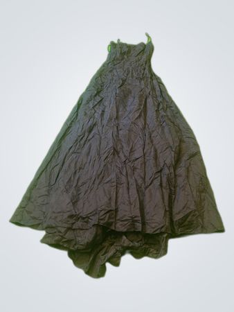 Zara Schwarzes Plissiertes Maxikleid