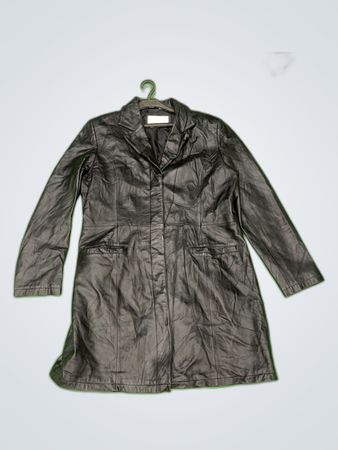 Amarantho Black Leather Blazer Jacket