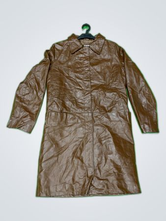 Helen Hauberg Leder-Trenchcoat