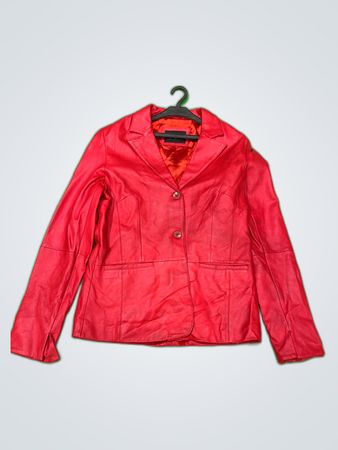 Joy Red Leather Jacket