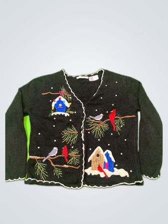 Embroidered Winter Cardigan