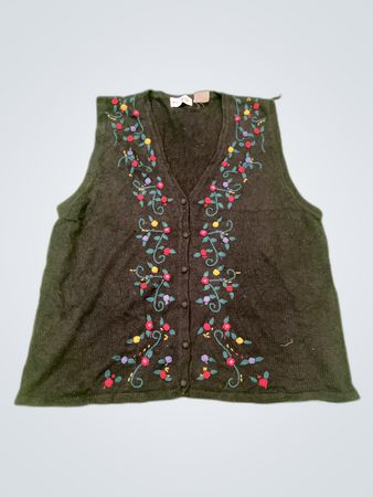 White Stag Embroidered Vest