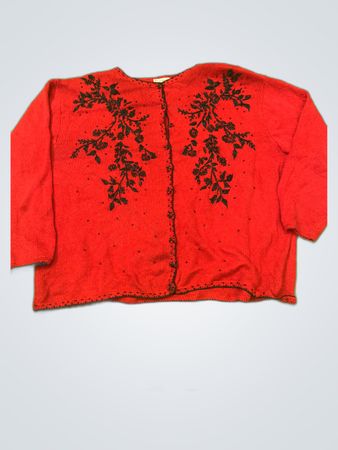 Dressbarn Red Knit Sweater