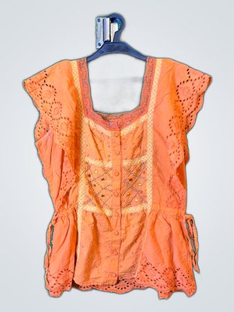 Orange Crochet Top