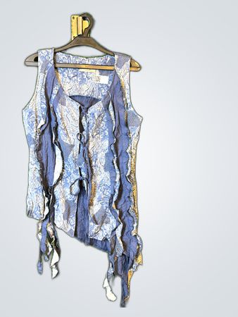 Sun Light Paris Printed Fringed Vest