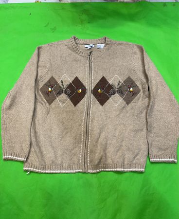 Croft & Barrow Beige Knitted Cardigan