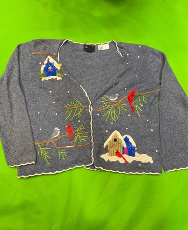 Studio Joy Embroidered Winter Cardigan