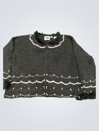 Storybook Knits Embellished Black Jacket