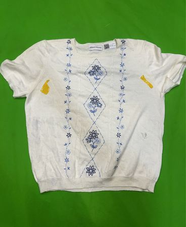 Alfred Dunner Embroidered Knit Sweater