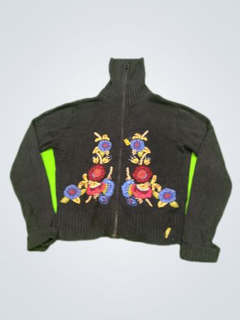 Black Embroidered Sweater