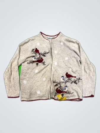 Craft & Barrow Embroidered Cardigan Sweater