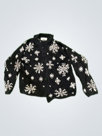 Hand Knit Snowflake Sweater