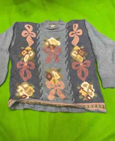 Alfred Dunner Gray Knit Sweater
